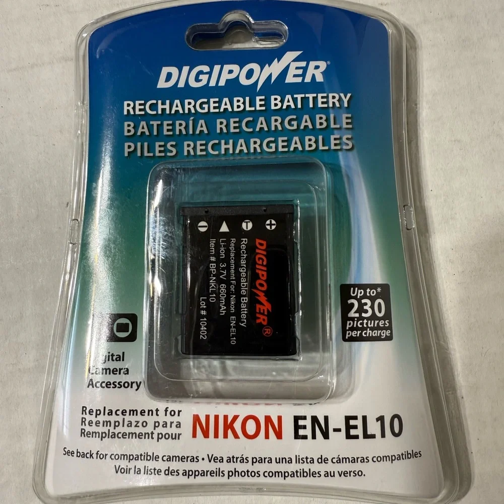 NEW Digipower Rechargeable Battery for Nikon EN-EL10